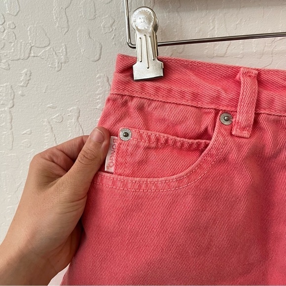 Bongo Vintage Pink Denim High Waisted Mom Shorts Size 5 - Picture 8 of 16